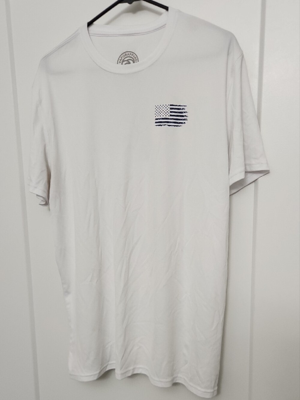 Vapor Apparel White Short-Sleeve Tee with Flag Graphic - Picture 5 of 5